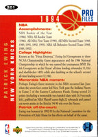 1994 Collector's Choice Silver Signatures Patrick Ewing #201