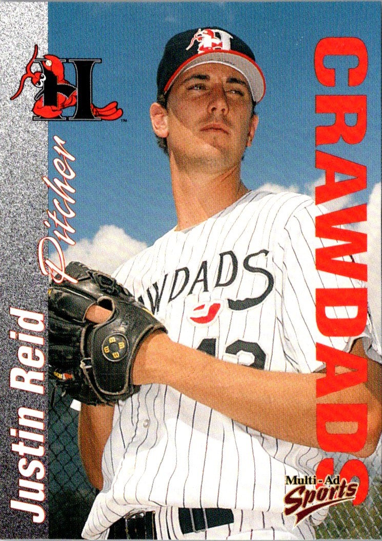 2000 Multi-Ad Hickory Crawdads Justin Reid
