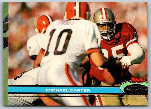 1991 Topps Stadium Club Football Michael Carter #183