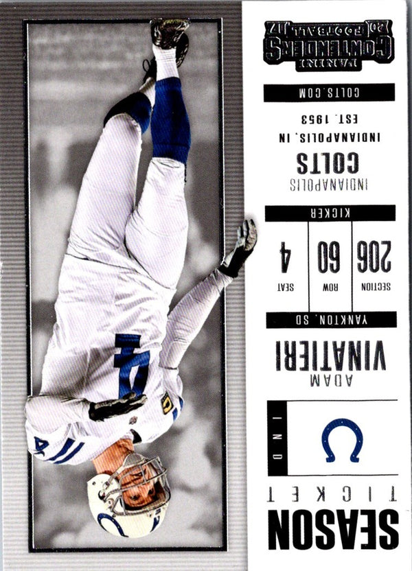 2017 Panini Contenders Adam Vinatieri #18