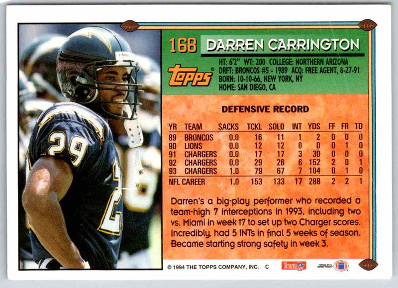 1994 Topps Darren Carrington