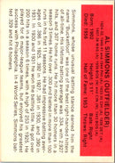 1987 Hygrade All-Time Greats Al Simmons