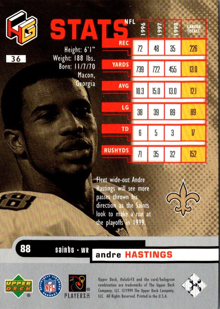 1999 Upper Deck HoloGrFX Andre Hastings