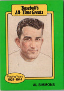 1987 Hygrade All-Time Greats Al Simmons