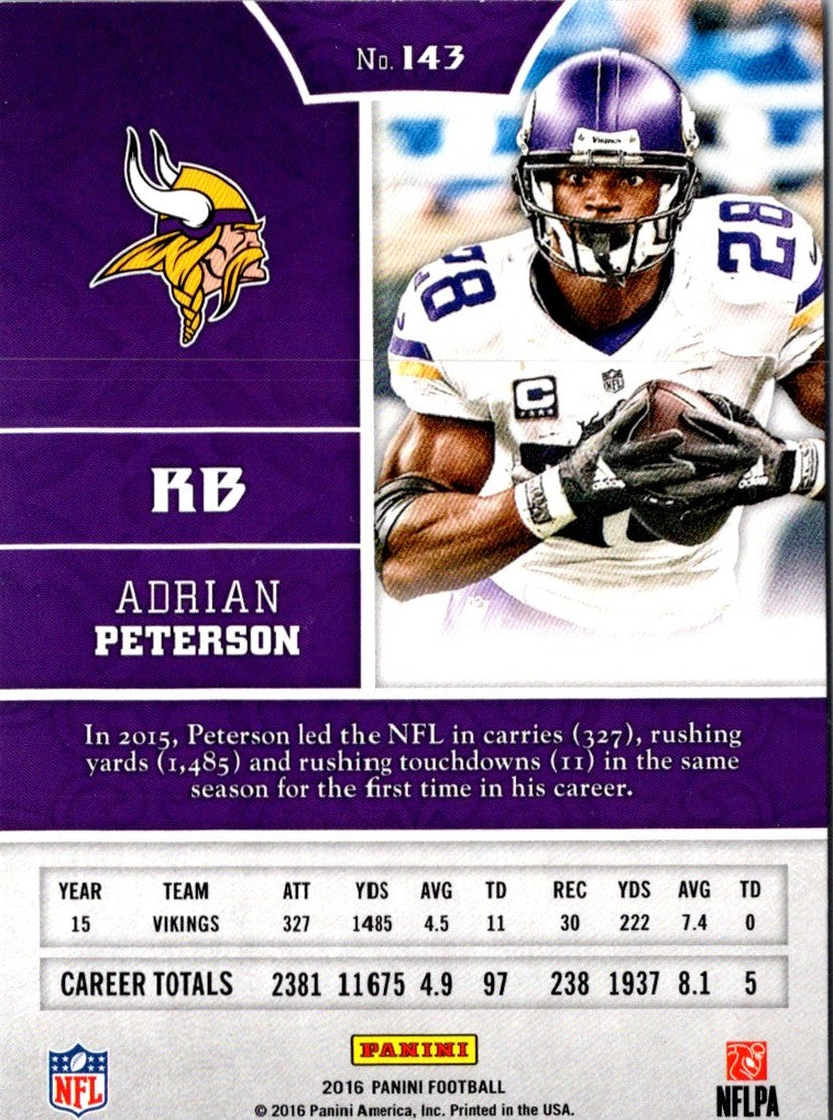 2016 Panini Adrian Peterson