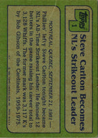 1981 Topps 1980 Strikeout Leaders - Len Barker/Steve Carlton #6