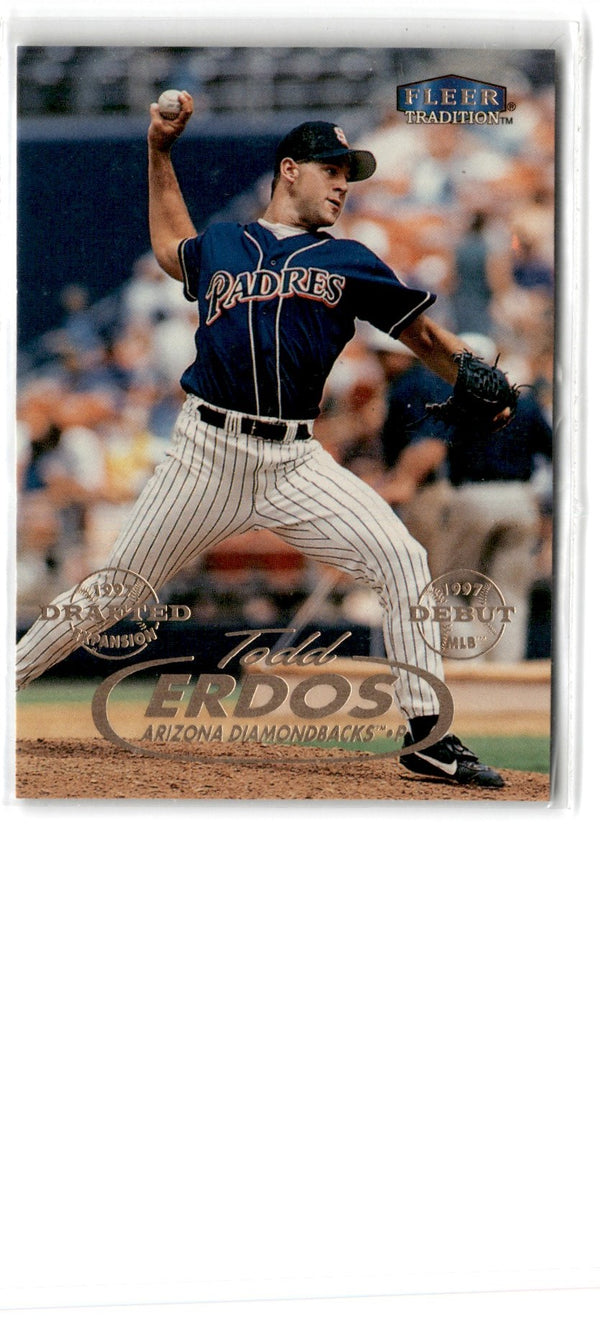 1998 Fleer Tradition Todd Erdos #123 Rookie