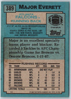 1988 Topps Major Everett #389 Rookie