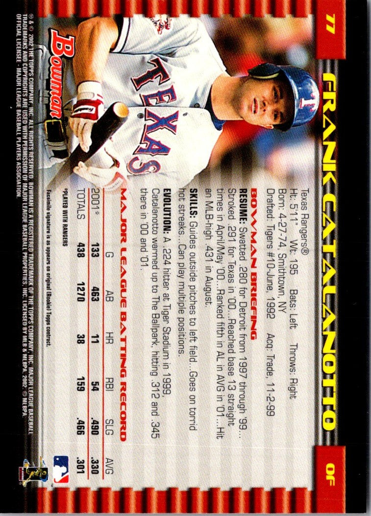 2002 Bowman Frank Catalanotto