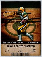 2003 Fleer Authentix Donald Driver #3