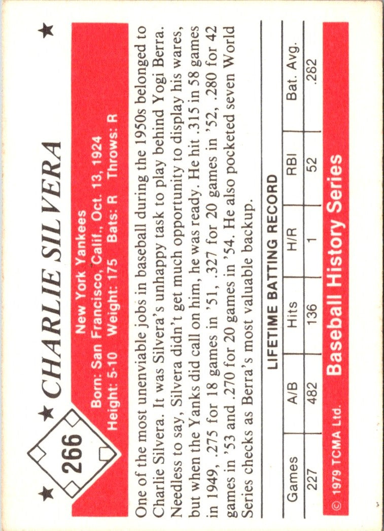 1979 TCMA 50's Charlie Silvera