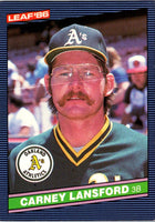 1986 Leaf Carney Lansford #55