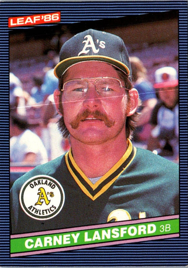 1986 Leaf Carney Lansford #55