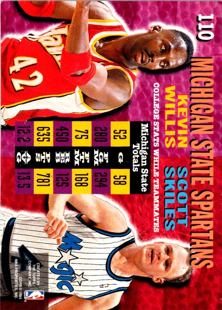 1994 Stadium Club Super Teams NBA Finals Scott Skiles/Kevin Willis