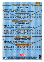 1999 Topps Roosevelt Brown/Dernell Stenson/Vernon Wells #436 Rookie