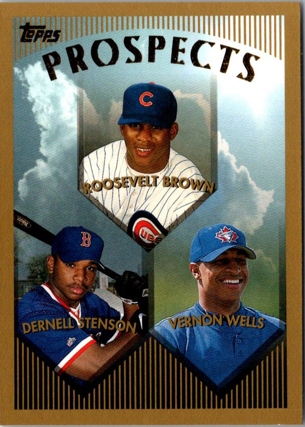 1999 Topps Roosevelt Brown/Dernell Stenson/Vernon Wells #436 Rookie