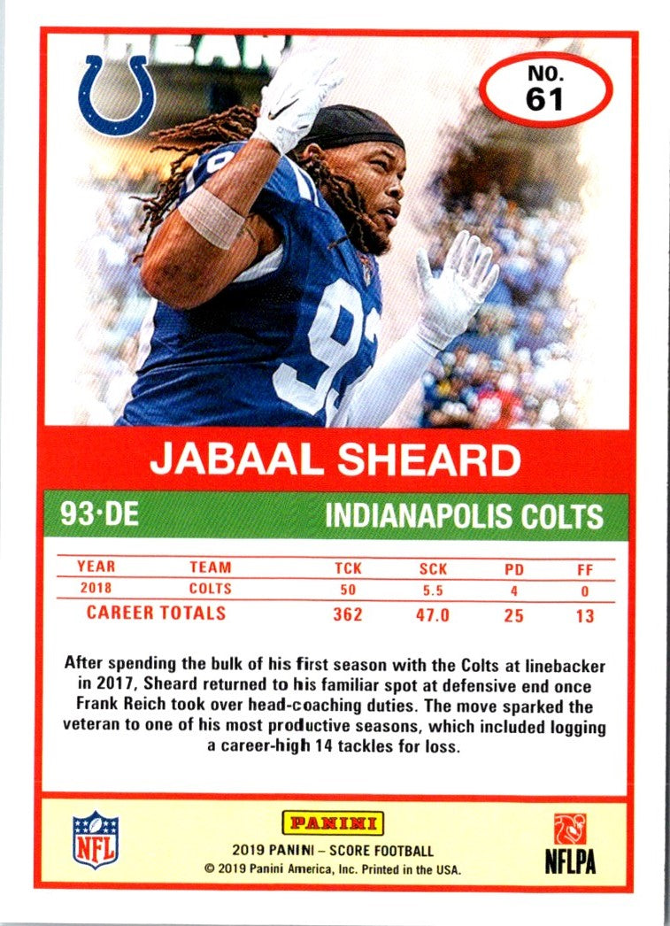 2019 Score Jabaal Sheard