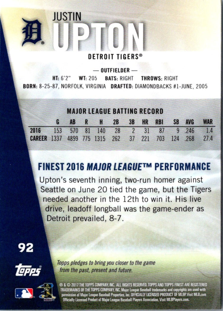 2017 Finest Justin Upton