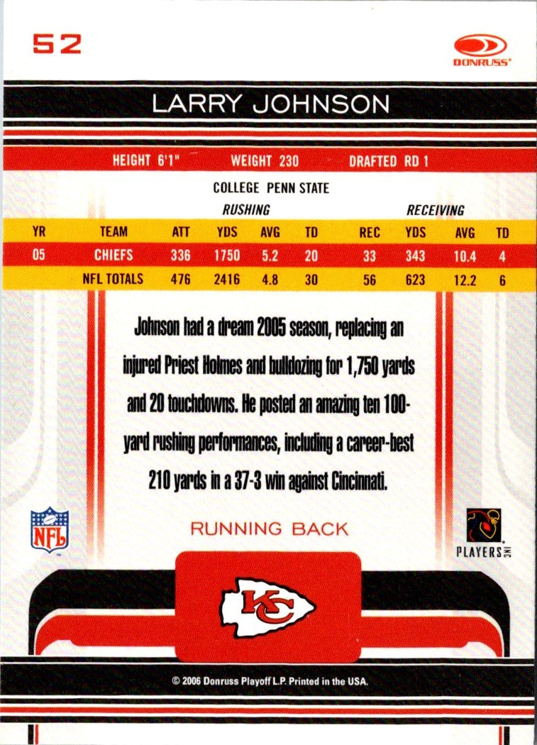 2006 Donruss Gridiron Gear Larry Johnson