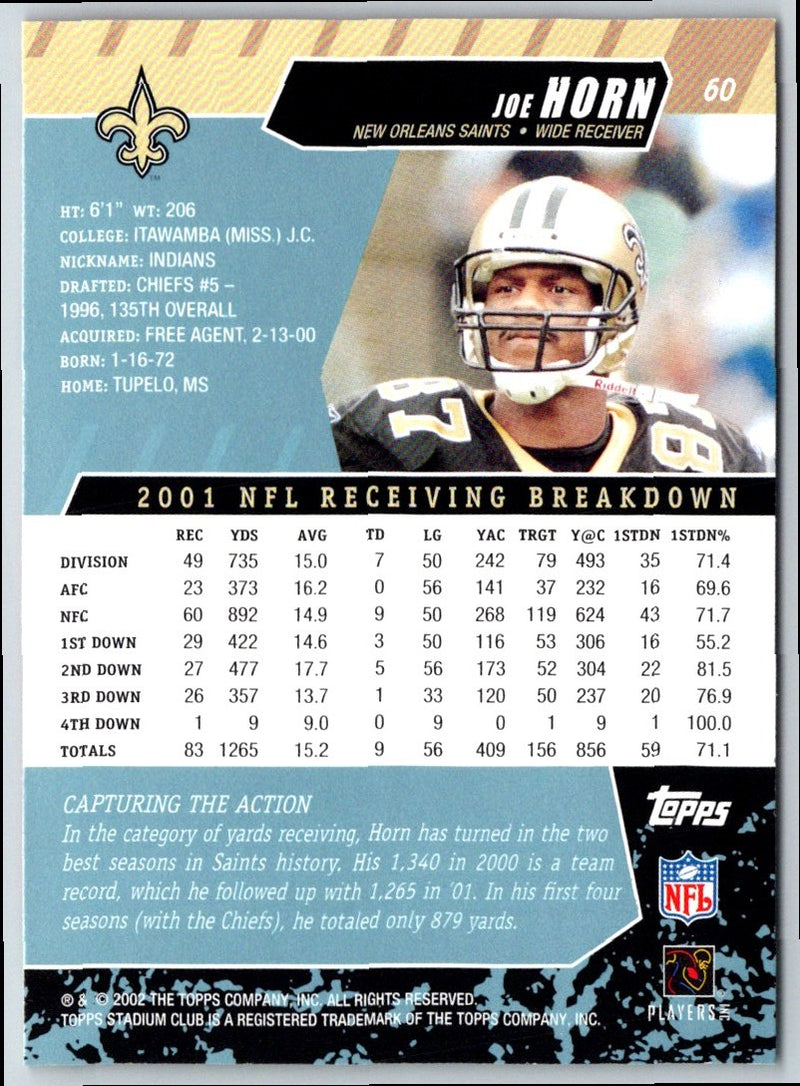 2002 Stadium Club Joe Horn
