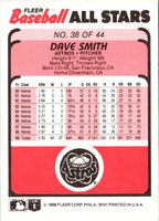 1989 Fleer Baseball All-Stars Dave Smith #38