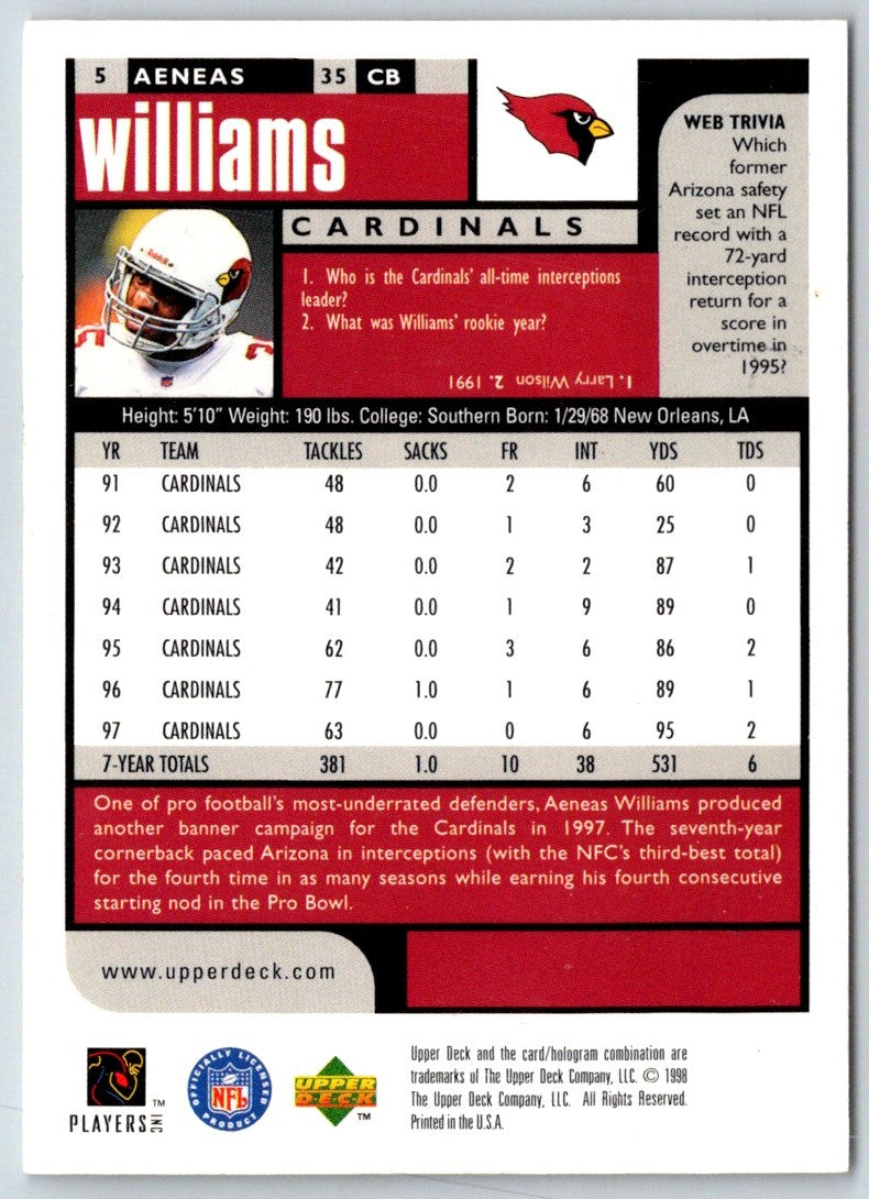1998 UD Choice Aeneas Williams