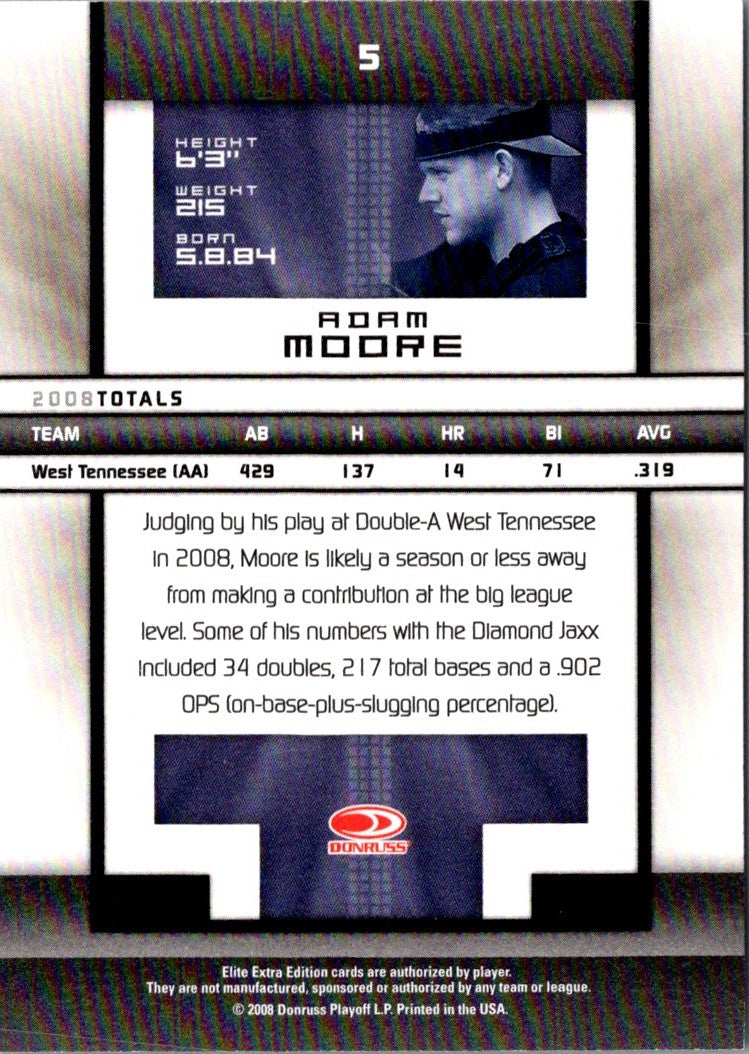 2008 Donruss Elite Extra Edition Adam Moore