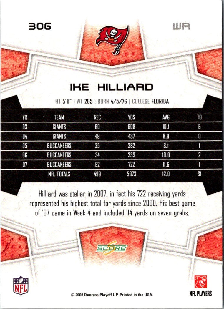 2008 Score Ike Hilliard