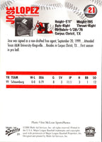2000 Multi-Ad Hickory Crawdads Jose Lopez #21