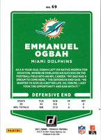 2021 Donruss Emmanuel Ogbah #69