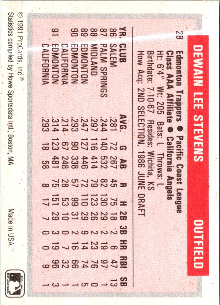 1991 ProCards Lee Stevens