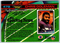 1991 Topps Stadium Club Football Chris Doleman #478