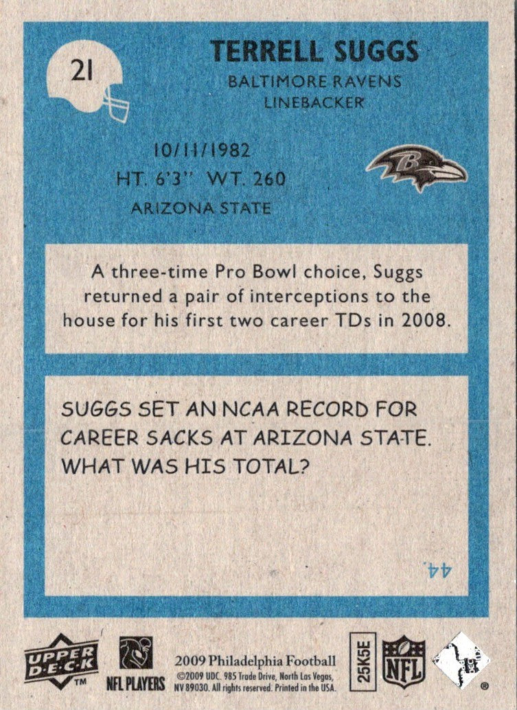 2009 Upper Deck Terrell Suggs