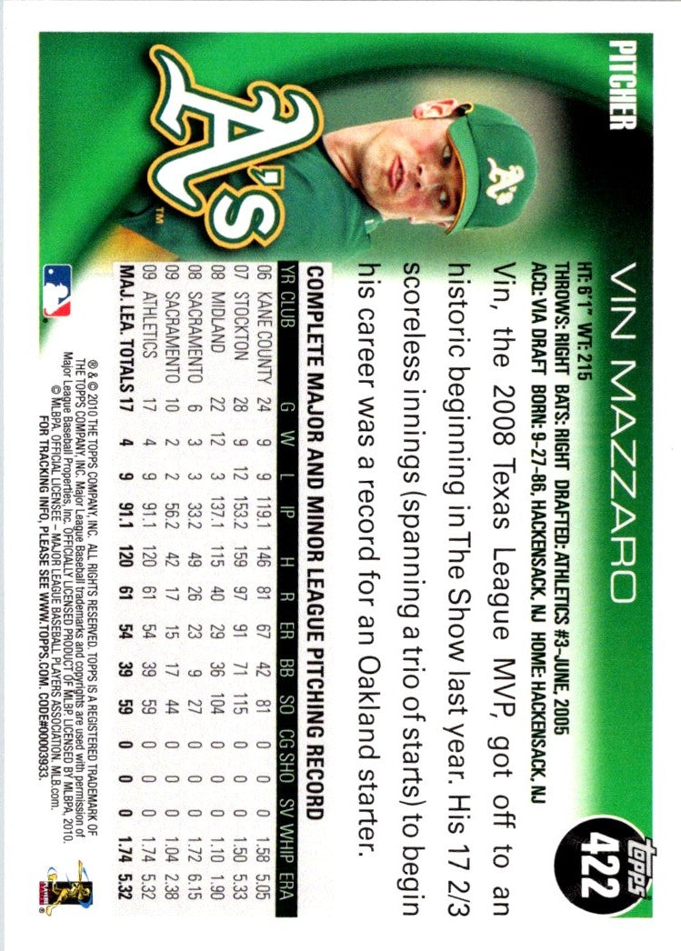 2010 Topps Vin Mazzaro