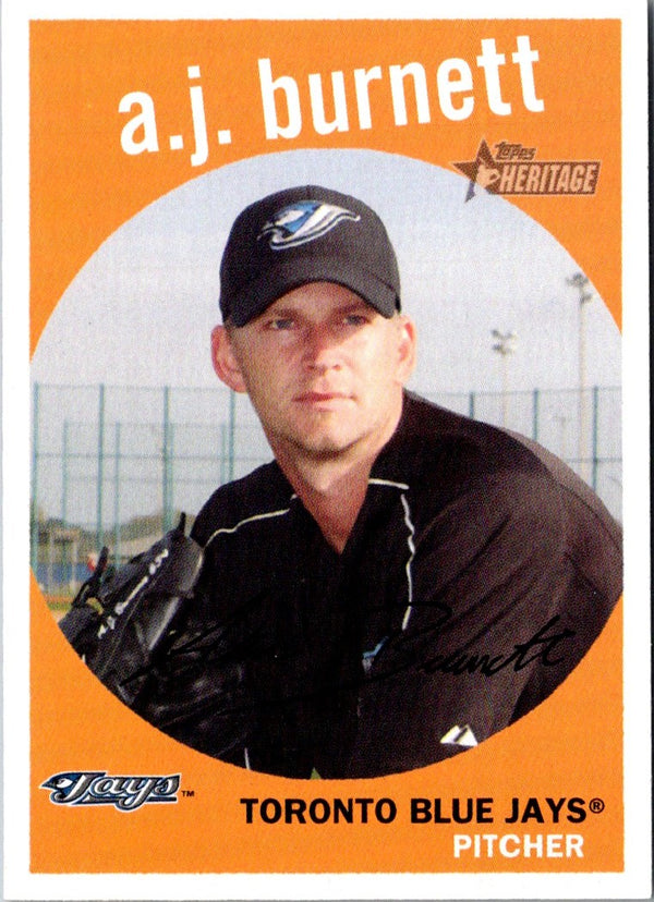 2008 Topps Heritage A.J. Burnett #319