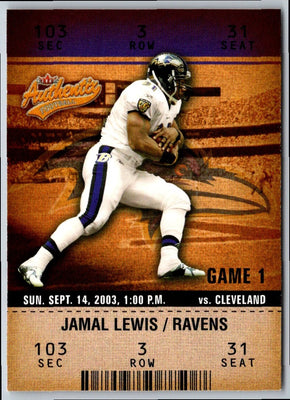 2003 Fleer Authentix Jamal Lewis #82