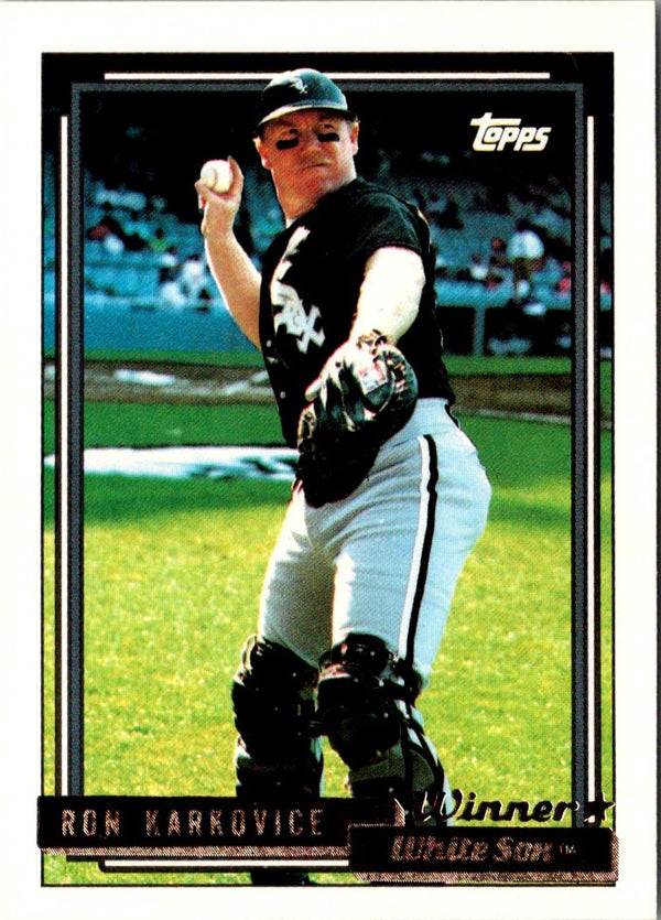 1992 Topps Gold Winners Ron Karkovice #153