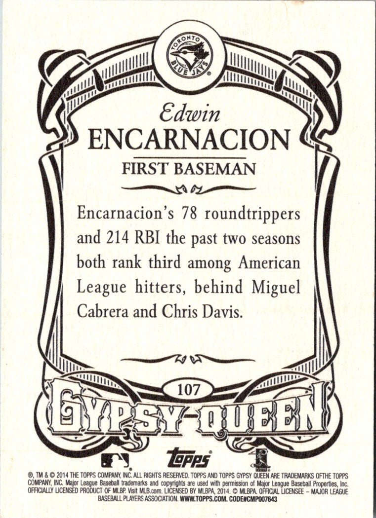 2014 Topps Gypsy Queen Edwin Encarnacion