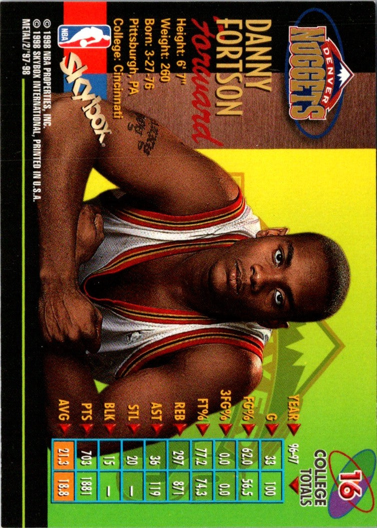 1997 Metal Universe Danny Fortson