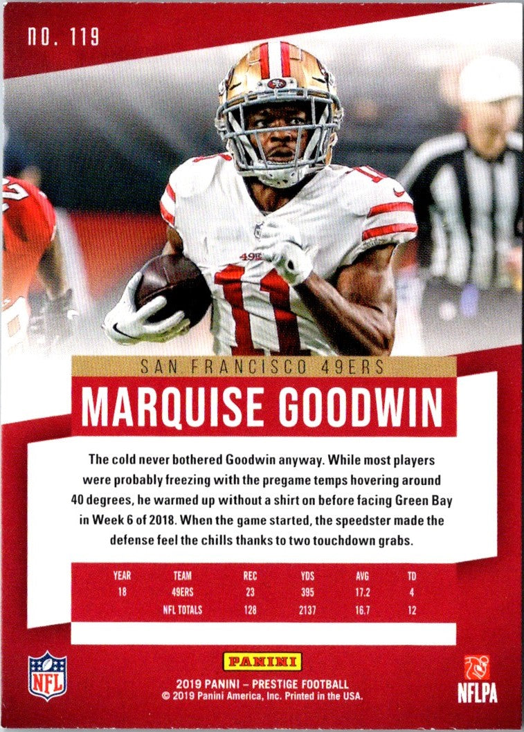 2019 Panini Prestige Marquise Goodwin