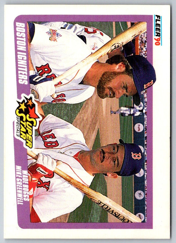 1990 Fleer Wade Boggs/Mike Greenwell #632