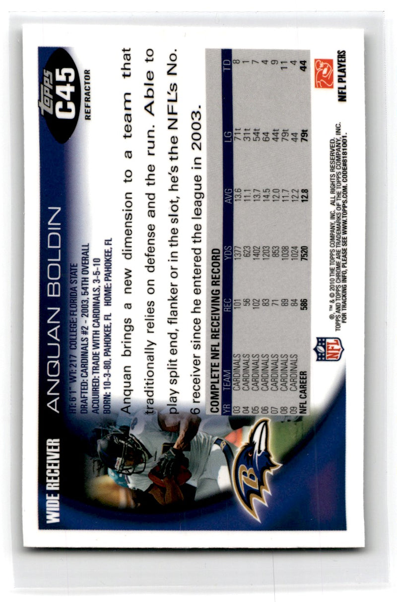 2010 Topps Chrome Anquan Boldin
