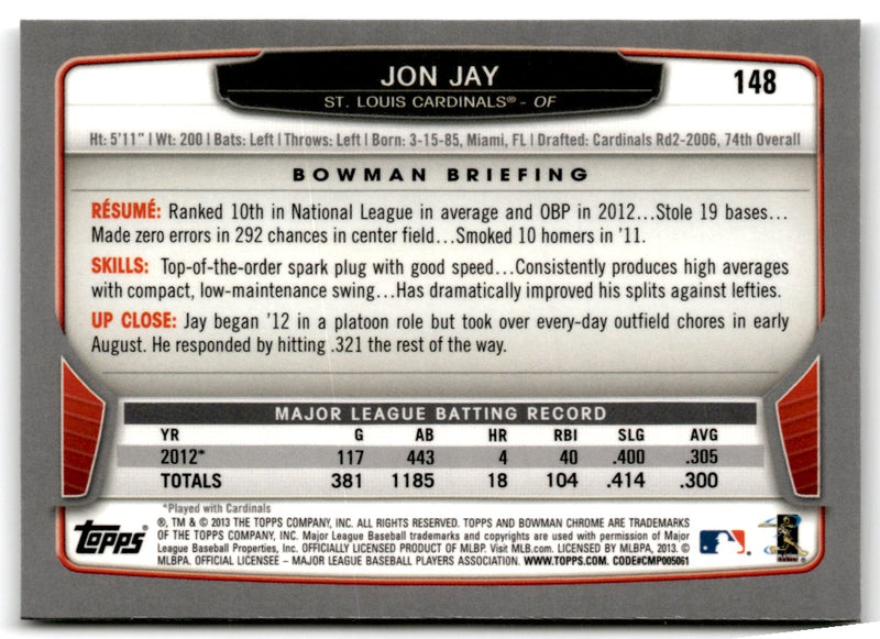 2013 Bowman Chrome Jon Jay