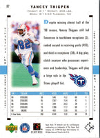 1998 Upper Deck Black Diamond Rookie Edition Yancey Thigpen #87