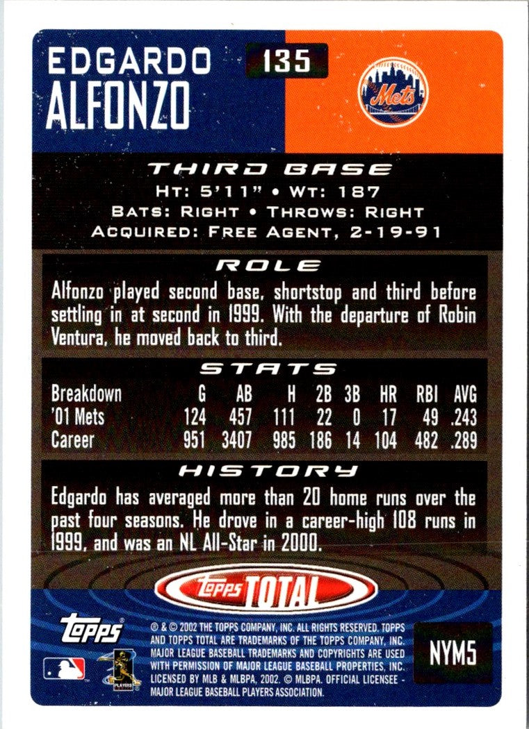 2002 Topps Total Edgardo Alfonzo