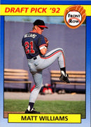 1992 Front Row Draft Picks Matt Williams