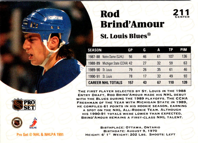 1991 Pro Set Rod Brind'Amour