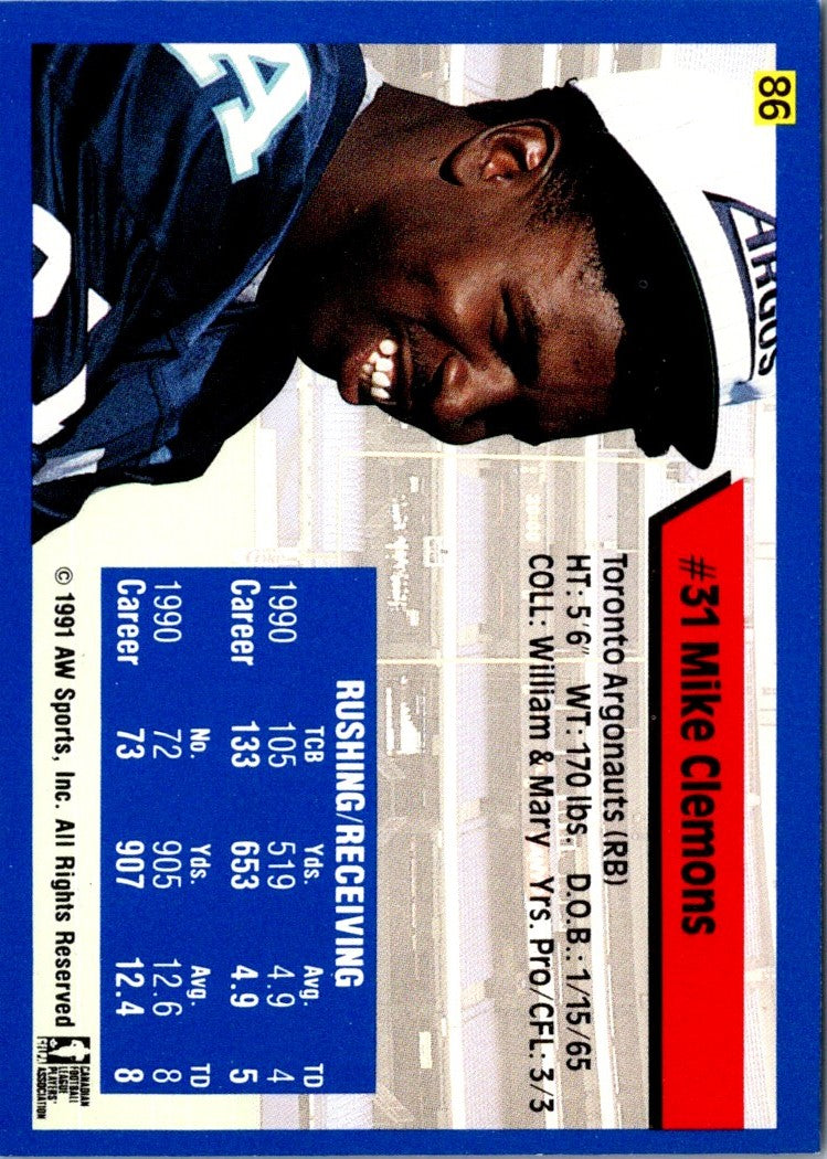 1991 All World CFL Mike Clemons