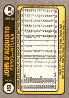 1981 Fleer John D'Acquisto #163