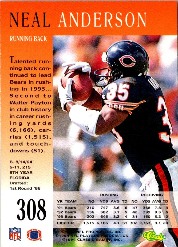 1994 Pro Line Live Neal Anderson